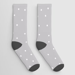 Christmas Simple seamless pattern Snow confetti on Silver Grey Background Socks