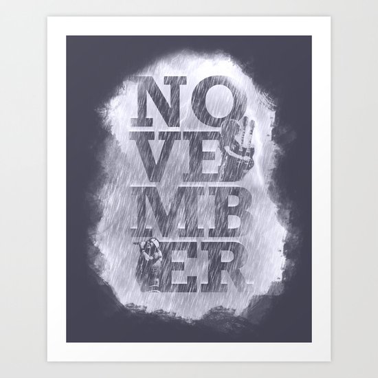 November Rain Art Print
