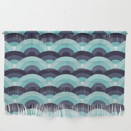 Abstract Scallop Geometric Seamless Pattern Background  Wall Hanging