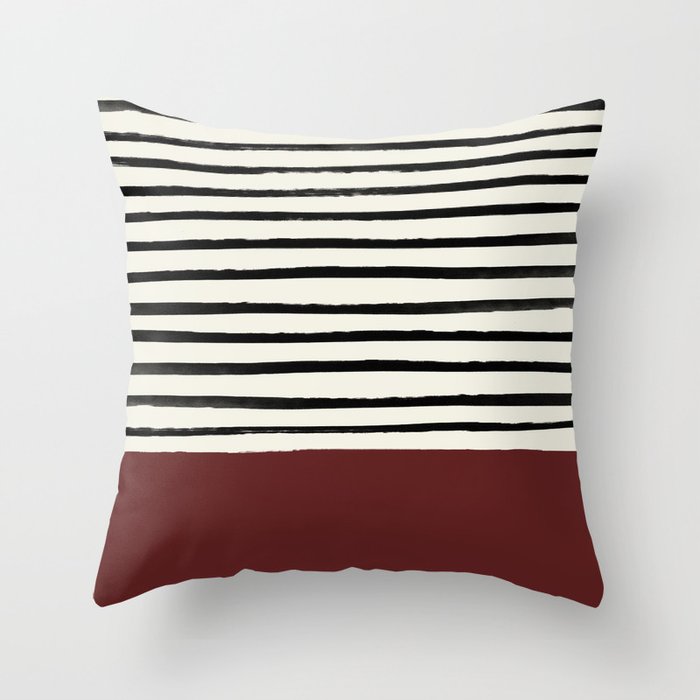 Dark Ruby & Stripes Deko-Kissen Dark Ruby & Stripes Deko-Kissen