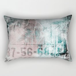 Urban Tropics  Soft Pastel Color Palette Mixed Media Art Rectangular Pillow