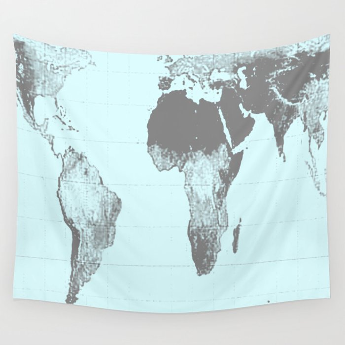Society6 world map tapestry sales