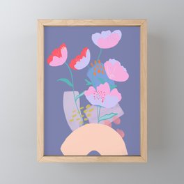 Perfect Poppies Abstract Flowers Framed Mini Art Print