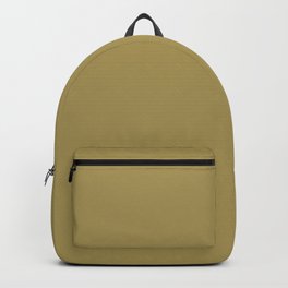 Dark Brown Solid Color Pantone Burnished Gold 16-0737 TCX Shades of Yellow Hues Backpack