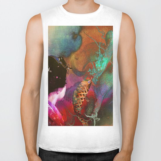 The story of the small carp koi who wanted to become a powerful dragon Biker Tank
