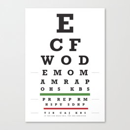 Crossfit chart Canvas Print