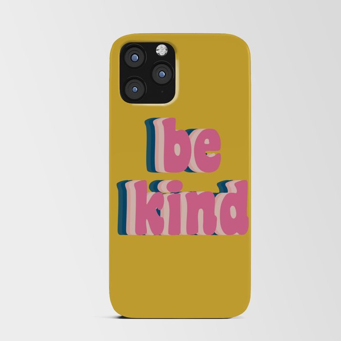 Be Kind Inspirational Anti-Bullying Typography iPhone Card Case