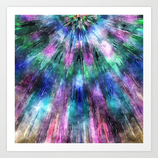 Textured Watercolor Tie Dye Art Print
