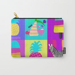 Pastellcolors Carry-All Pouch | Yellowbackground, Pinkbackground, Pop Art, Painting, Fruits, Zebra, Pastellcolours, Digital, Pastell, Illustration 