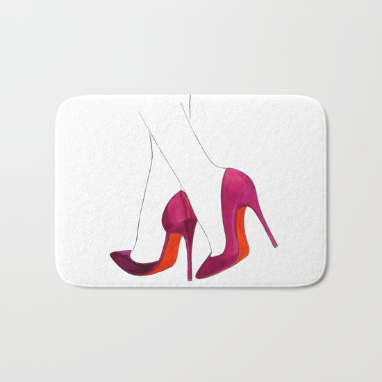 Purple Shoes Bath Mat