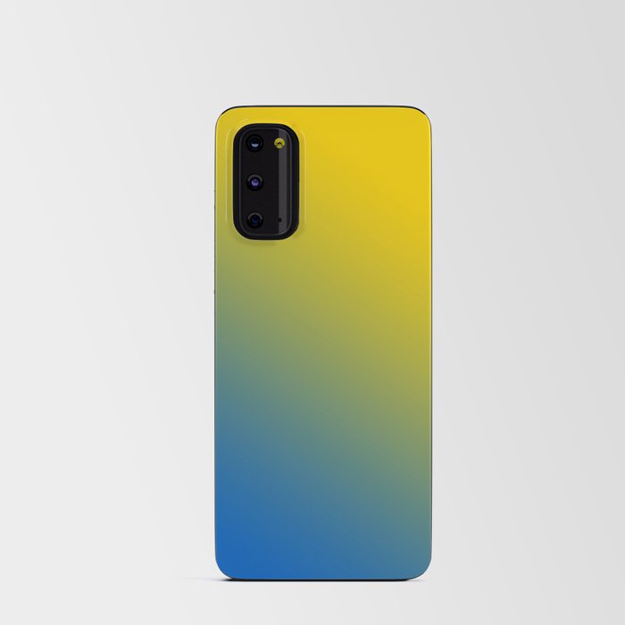 Blue and Yellow Solid Colors Ukraine Flag Colors Gradient 6 100% Commission Donated To IRC Read Bio Android Card Case