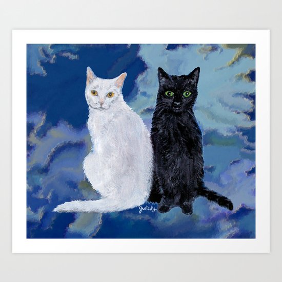 Kingston and Midnight Art Print