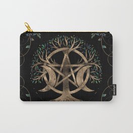 Tree of Life Pentagram Moon Ornament Carry-All Pouch