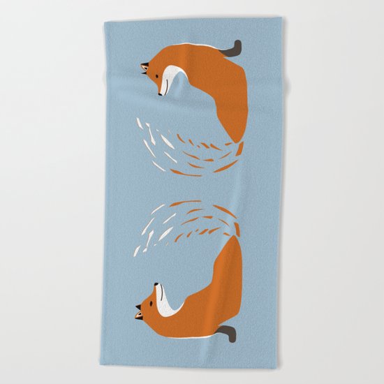 Fox Graphic Design Beach Towel