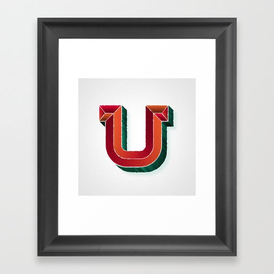 The Letter U Framed Art Print