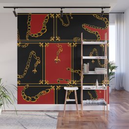 Unchained: Gold, Black + Red Wall Mural