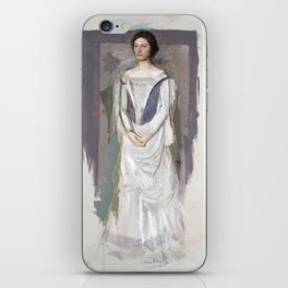 Beautiful woman in white - Abbott Anderson Thayer iPhone Skin