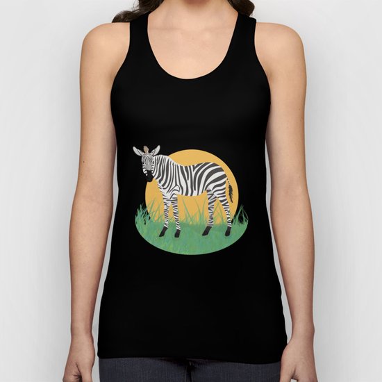 Zebra Unisex Tank Top