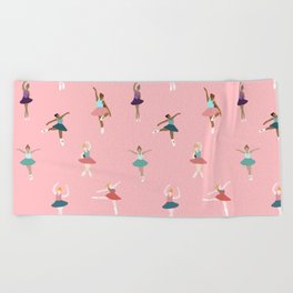 Ballerina pattern Beach Towel