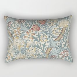 William Morris Vintage Golden Lily Soft Slate & Manilla Rectangular Pillow