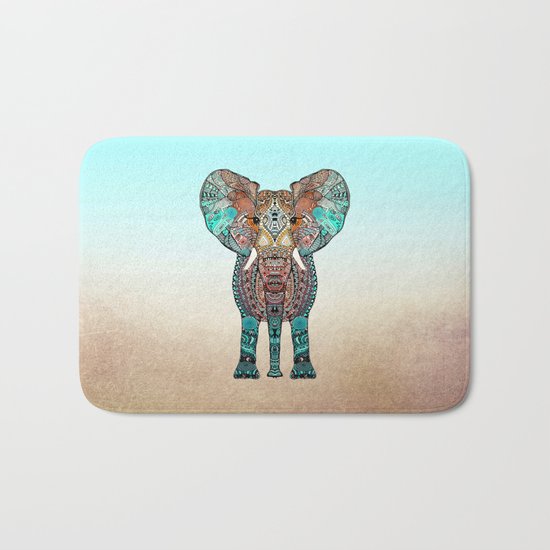 BOHO SUMMER ELEPHANT Bath Mat