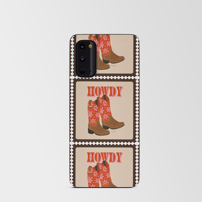 Howdy Cowgirl – Coral & Pink Android Card Case
