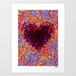 FLORAL HEART- COLORED - Visothkakvei  Art Print