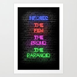 Cybersecurity Infosec The Few, The Proud, The Paranoid Art Print | Itsecurity, Digital, Cissp, Computersecurity, Infosecwallart, Cybersecurityposter, Hacker, Cybersecurity, Whitehathacker, Cybersecuritycanvas 