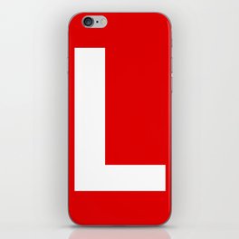 Letter L (White & Red) iPhone Skin
