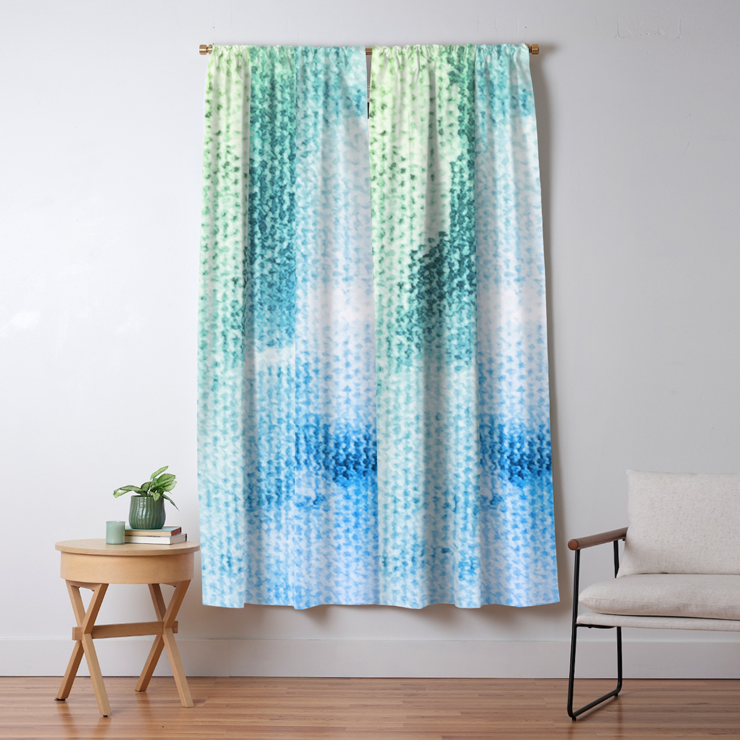 Textured Pastel Cotton Candy Clouds Design Blackout Curtain By
