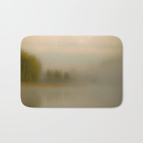 Misty Autumn Morning Bath Mat