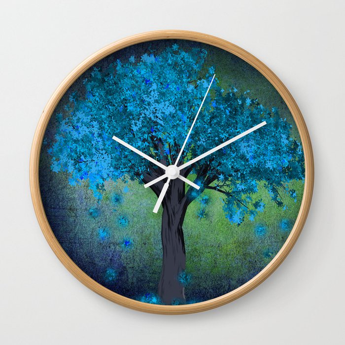 TREE OF BLUE Wall Clock