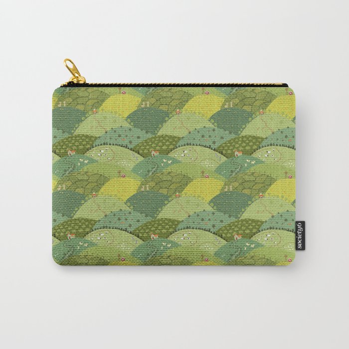 Green Hills Pattern  Carry-All Pouch