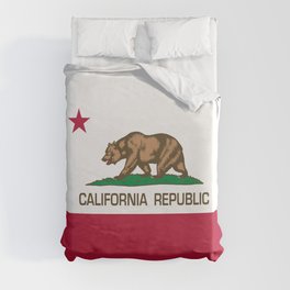California Republic Flag - Bear Flag Duvet Cover