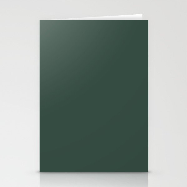Dark Gray Solid Color Pairs Pantone Pineneedle 19-5920 TCX Shades of Blue-green Hues Stationery Cards