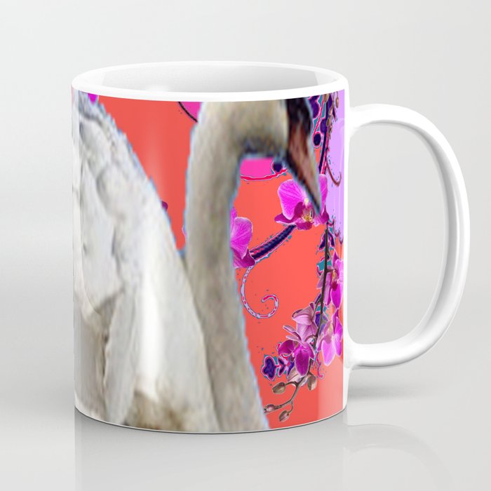 Abstracted Swan Purple Fantasy Art Coffee Mug By Sharlesart