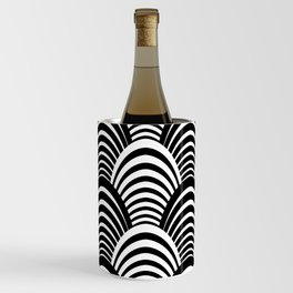 Black and White Art Deco Pattern Wine Chiller