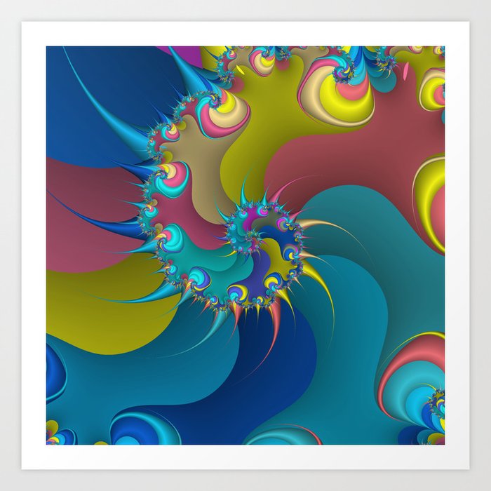 wet paint fractal  Art Print