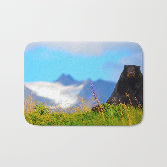 Alaskan Black Bear Bath Mat