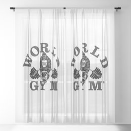 world gym Sheer Curtain