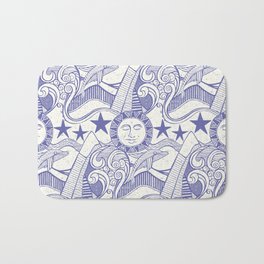 into the wild periwinkle blue Bath Mat