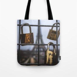 Paris Lock Screen Tote Bag