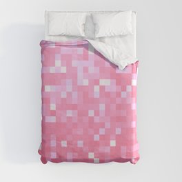 Bubblegum Pink Pixel Sparkle Duvet Cover