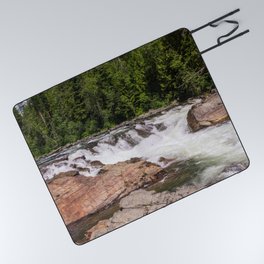 Yaak Waterfall Montana Picnic Blanket