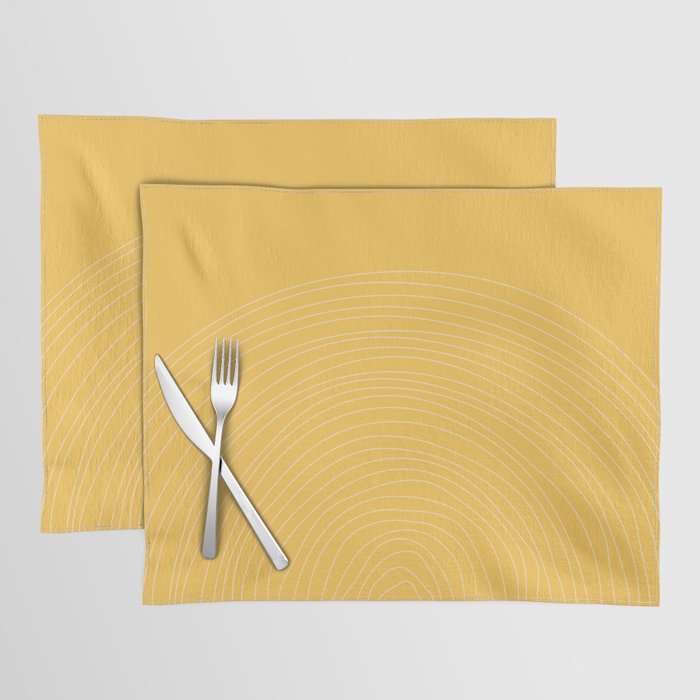 Yellow Minimal lines Placemat