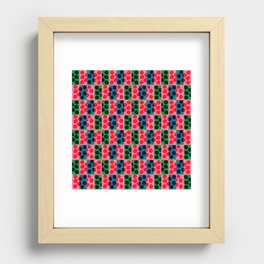 Modern Abstract Bubble Pattern Hot Pink Recessed Framed Print