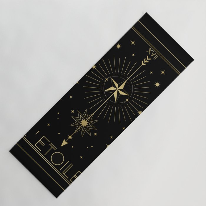 L'Etoile or The Star Tarot Gold Yoga Mat