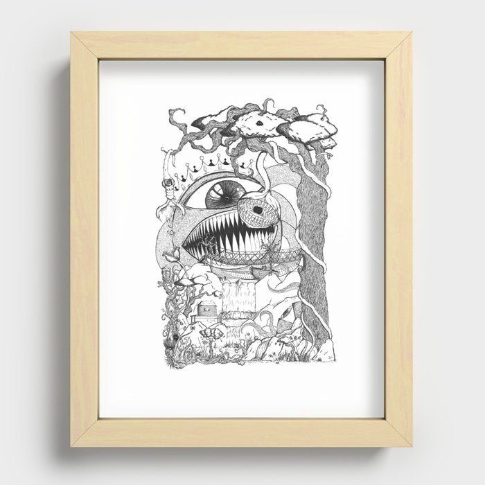 Monster's Garden! Recessed Framed Print