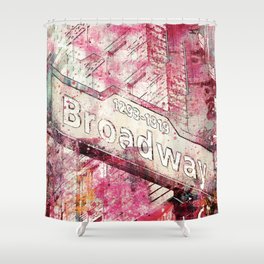 Broadway sign New York City Shower Curtain