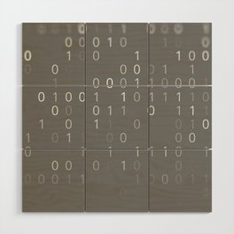 Background from set of binary code Wood Wall Art